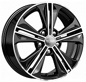Диск R16х6 5*114,3 ET43 d67.1 КиК КСr778 Hyundai Creta Алмаз черный